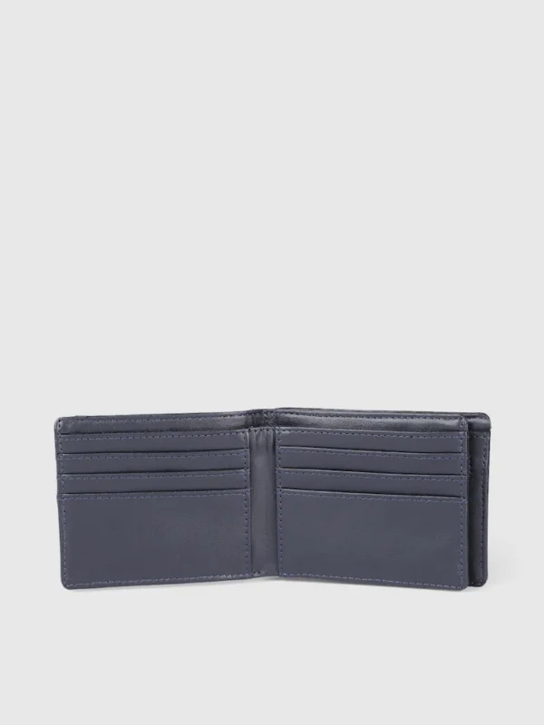Baggit Brown & Navy Blue Colourblocked Two Fold Wallet - Image 5
