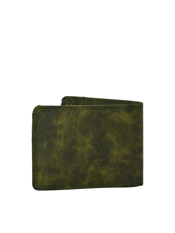 Green Abstract Printed Two Fold Wallet - Image 2