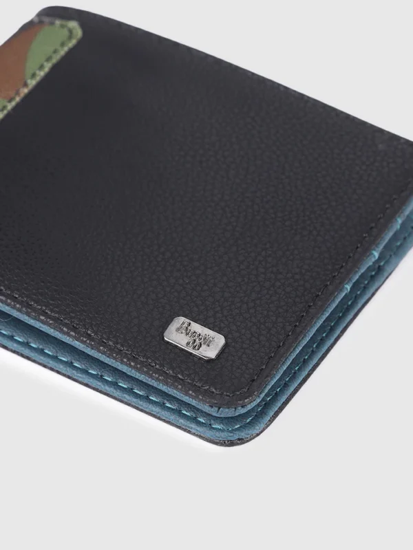 Baggit Men Abstract Textured PU Two Fold Wallet - Image 4